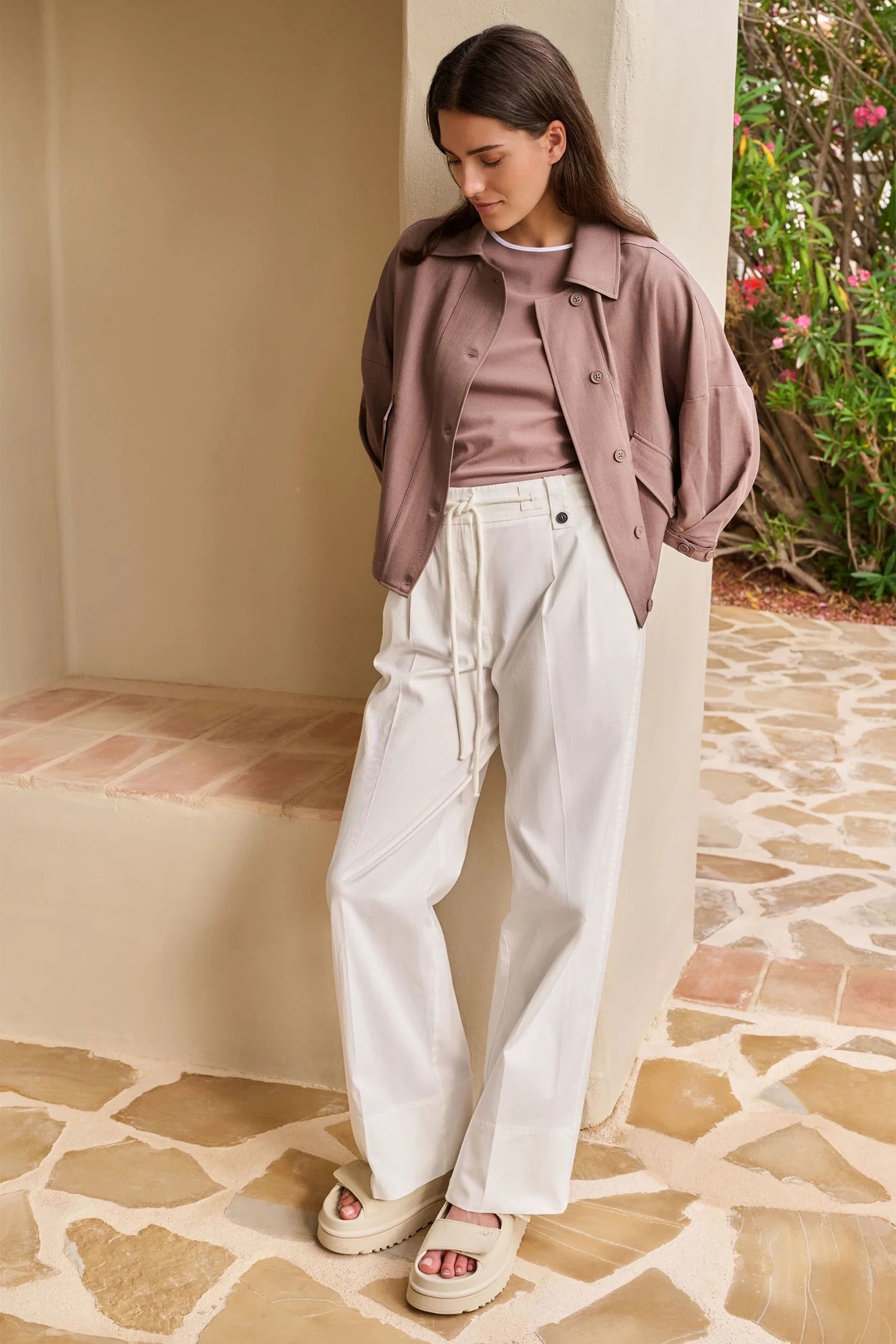 Yaya 01-201206-603 Deep Taupe Brown Shirt Jacket
