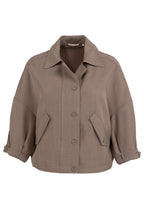 Yaya 01-201206-603 Deep Taupe Brown Shirt Jacket
