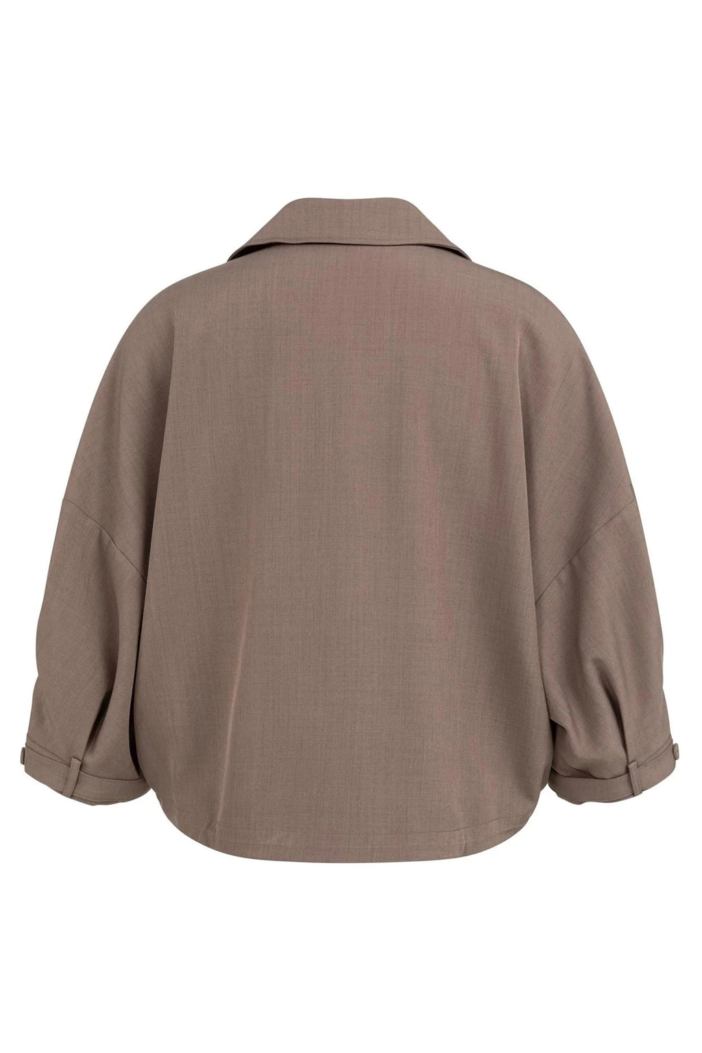 Yaya 01-201206-603 Deep Taupe Brown Shirt Jacket