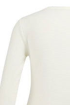 Yaya 01-709352-602 Kit Beige Dessin Stripe Long Sleeve Top