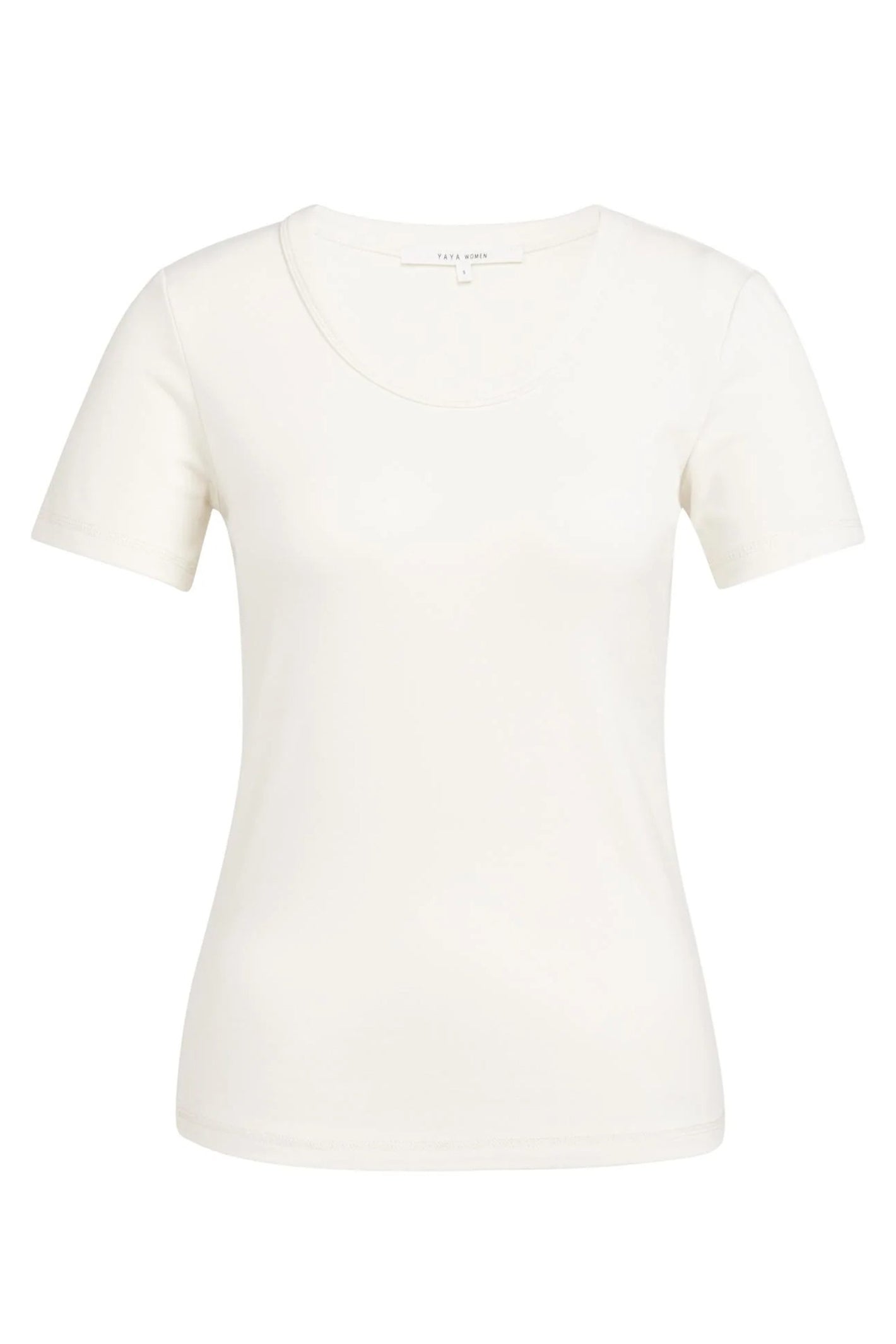 Yaya 01-719085-603 Off White Short Sleeve T-Shirt