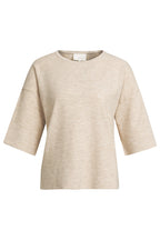 Yaya Beige Melange Top 01-000621-608, front packshot
