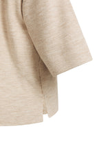 Yaya Beige Melange Top 01-000621-608, sleeve detail