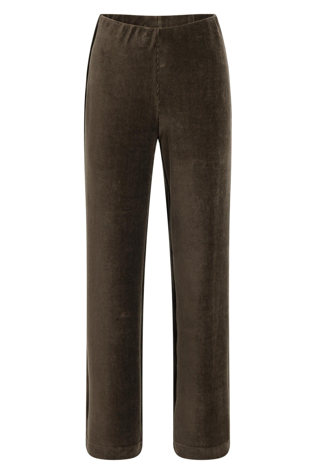 Yaya Delicioso Brown Wide Leg Trousers 01-309292-610, front packshot