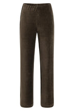 Yaya Delicioso Brown Wide Leg Trousers 01-309292-610, front packshot