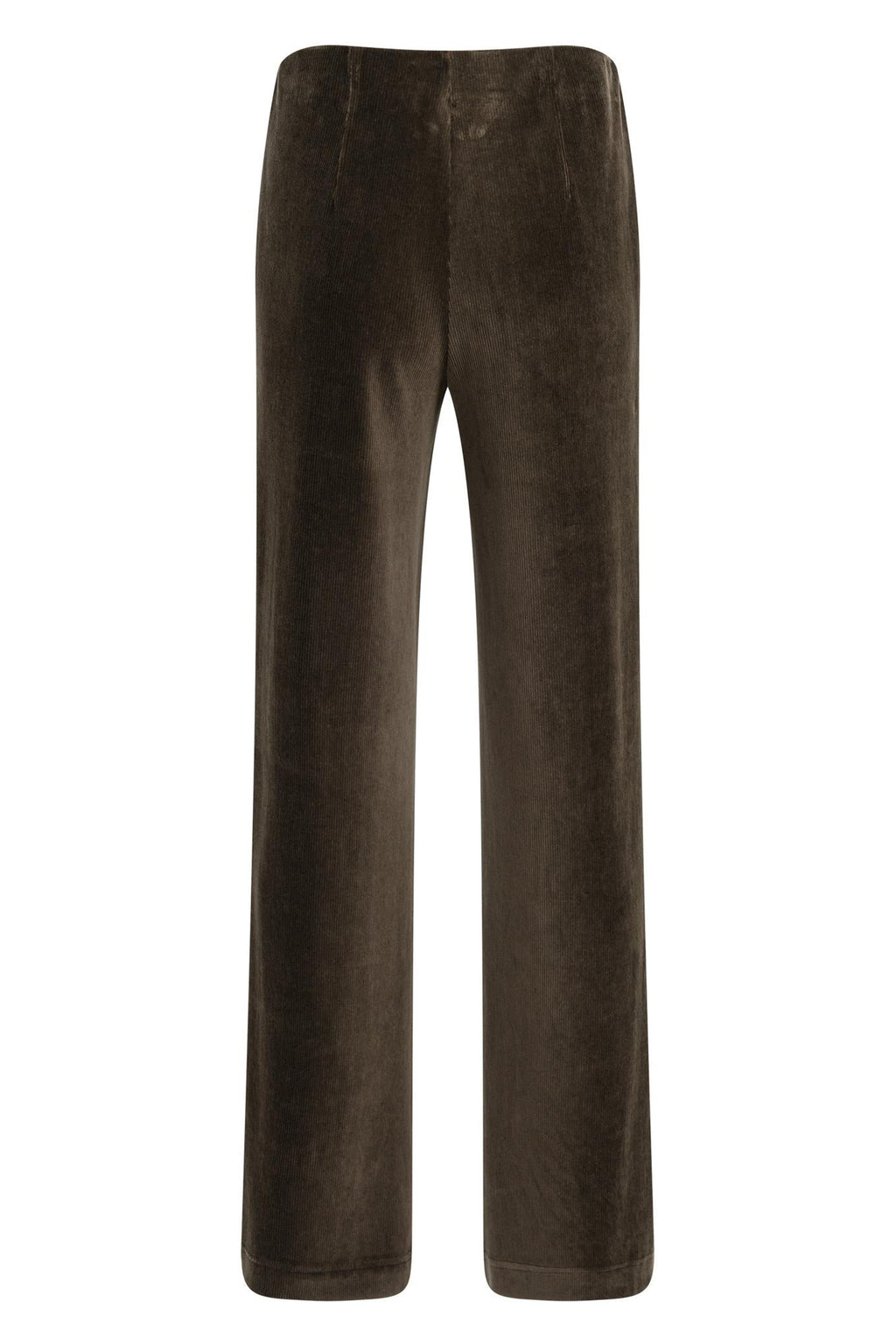 Yaya Delicioso Brown Wide Leg Trousers 01-309292-610, back packshot