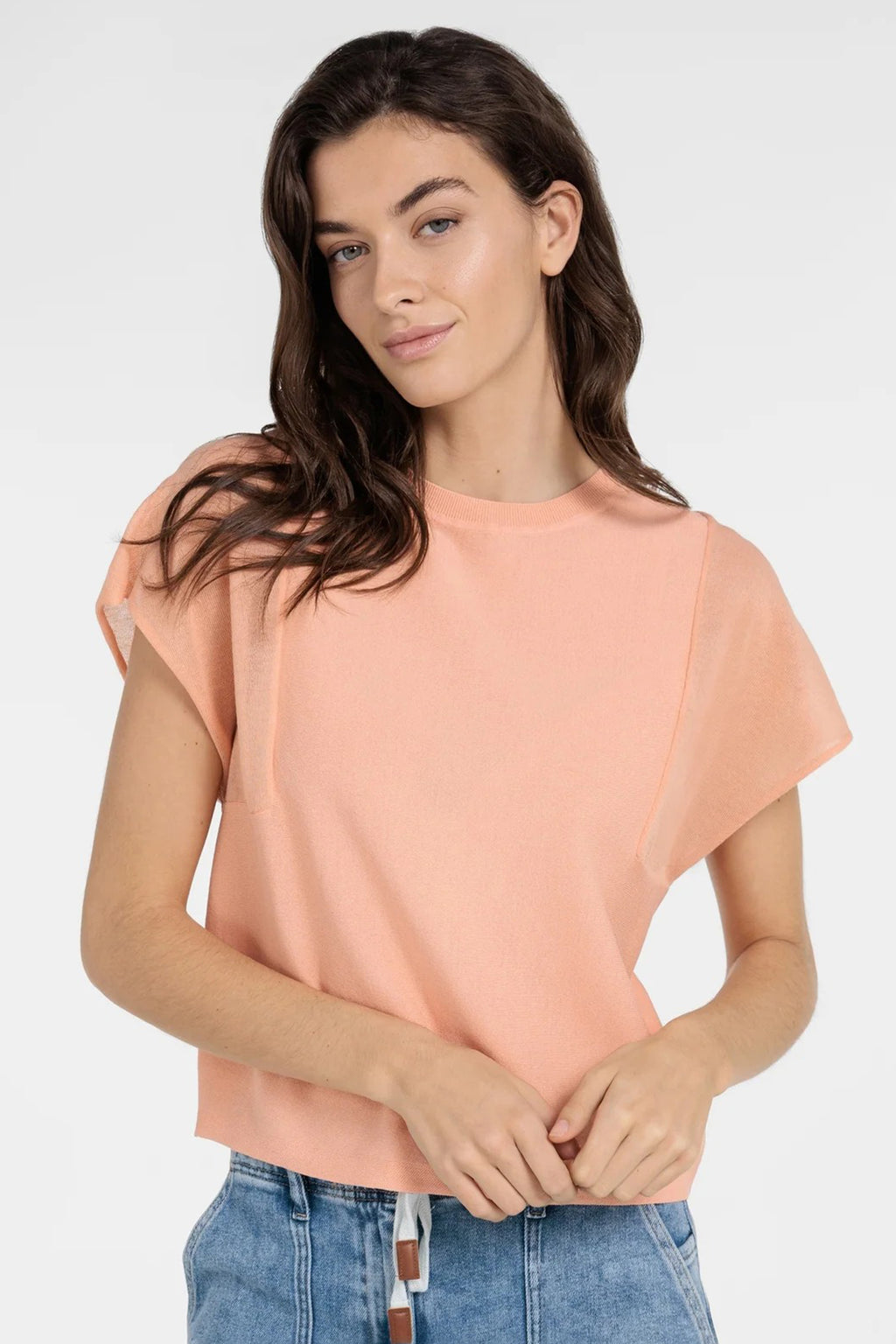 YAYA 01-000578-604 Peach Palazzo Orange T-Shirt