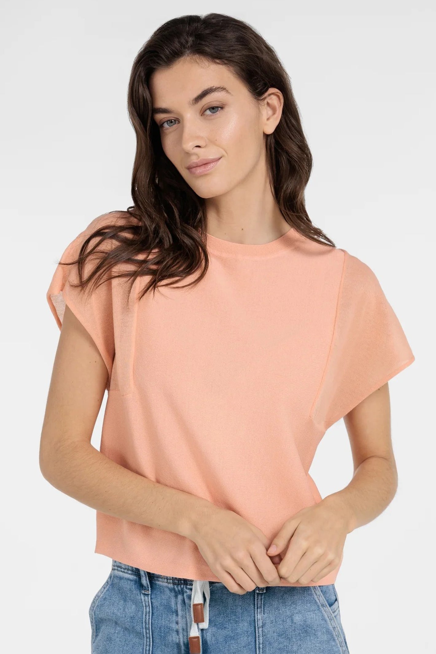YAYA 01-000578-604 Peach Palazzo Orange T-Shirt
