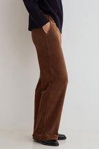 Yerse Dobra Camel Cord Wide Leg Trousers 45455, side view
