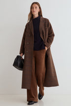 Yerse Dobra Camel Cord Wide Leg Trousers 45455, full-length styled view