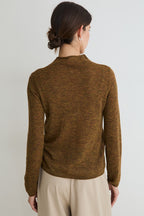 Yerse Meri Khaki Green Funnel Neck Jumper 45545, back view