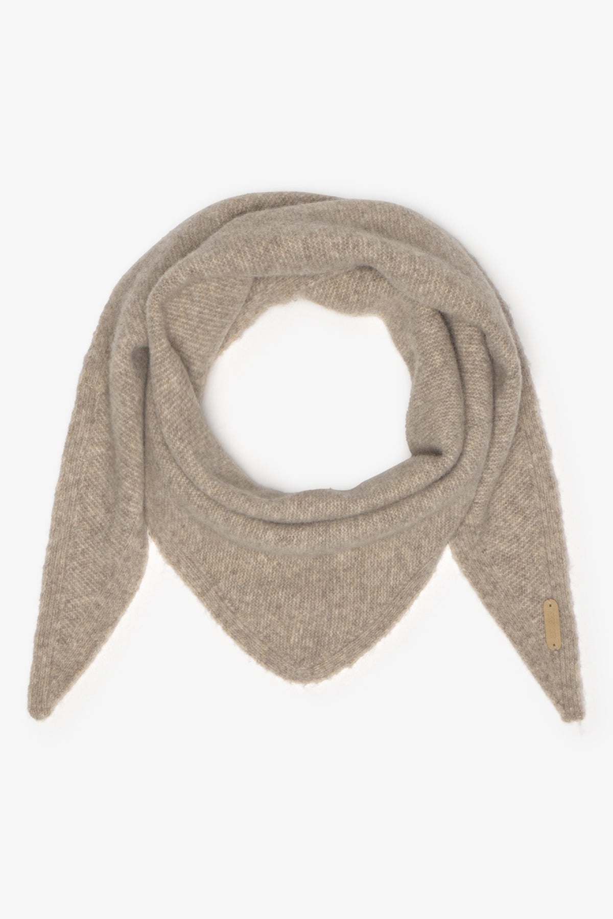 Yerse Mias Beige Bandana Scarf 45914, full shape flat view
