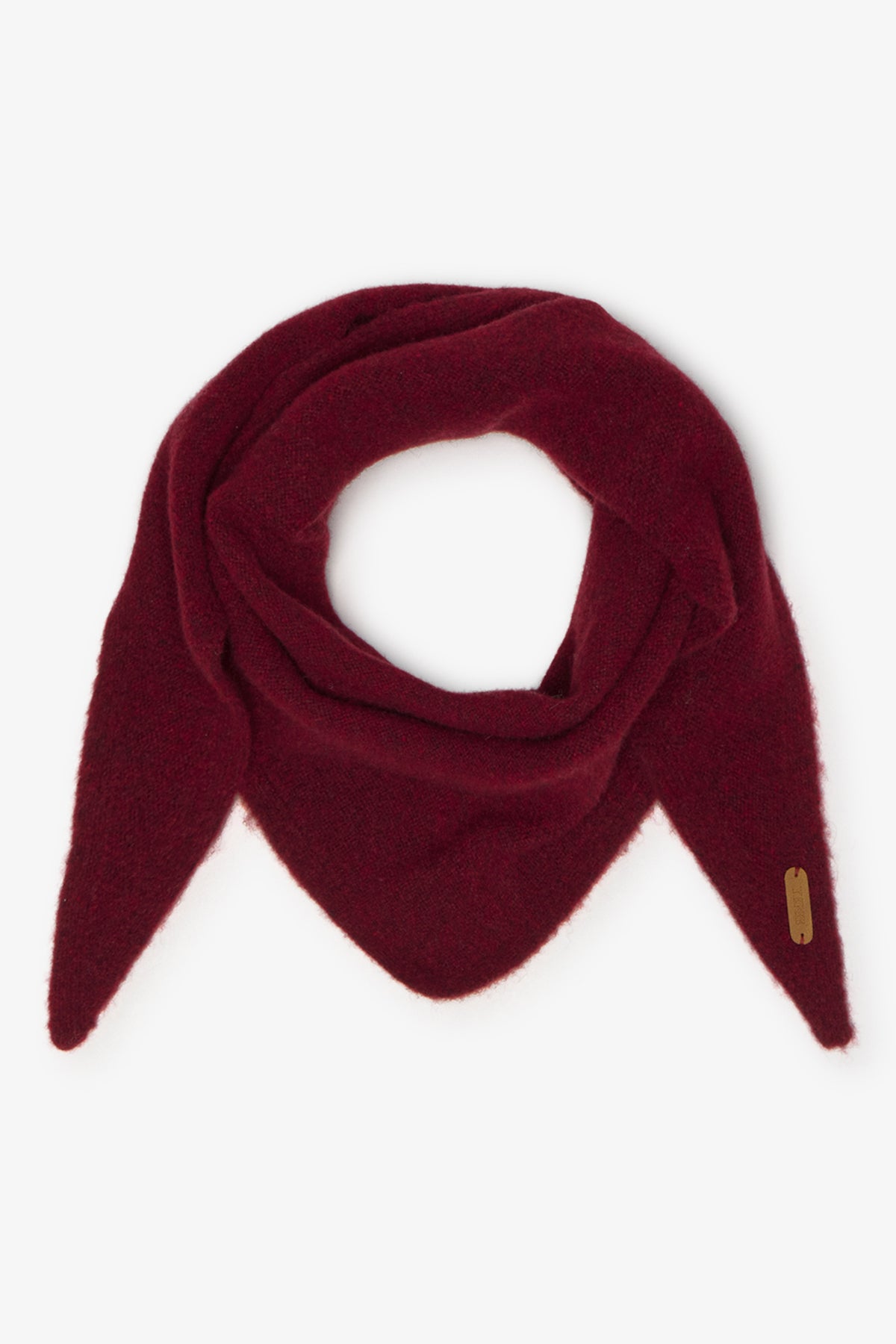 Yerse Mias Burgundy Red Bandana Scarf 45914, full shape flat view